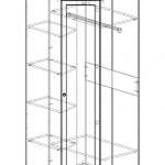 Чертеж Шкаф угловой  Милано ШУ-1 BMS