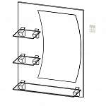 Чертеж Зеркало для ванной Долли 3 BMS