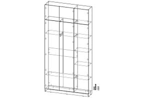 Шкаф распашной Интарс 3А (1300х2600х300)