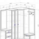 Чертеж Угловая прихожая ПР3 BMS