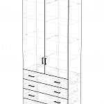 Чертеж Распашной шкаф Гамма 25 BMS