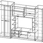 Схема сборки Стенка для гостиной комнаты Мадрид-1 BMS