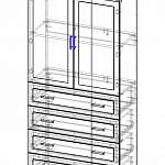 Схема сборки Шкаф для книг Пигмалион 2 BMS