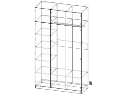 Шкаф для одежды Бронкс   (1500х2600х600)