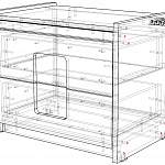 Чертеж Тумба прикроватная Алабама 5 BMS