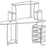 Схема сборки Стол угловой компьютерный Сэн Сэй-2 BMS