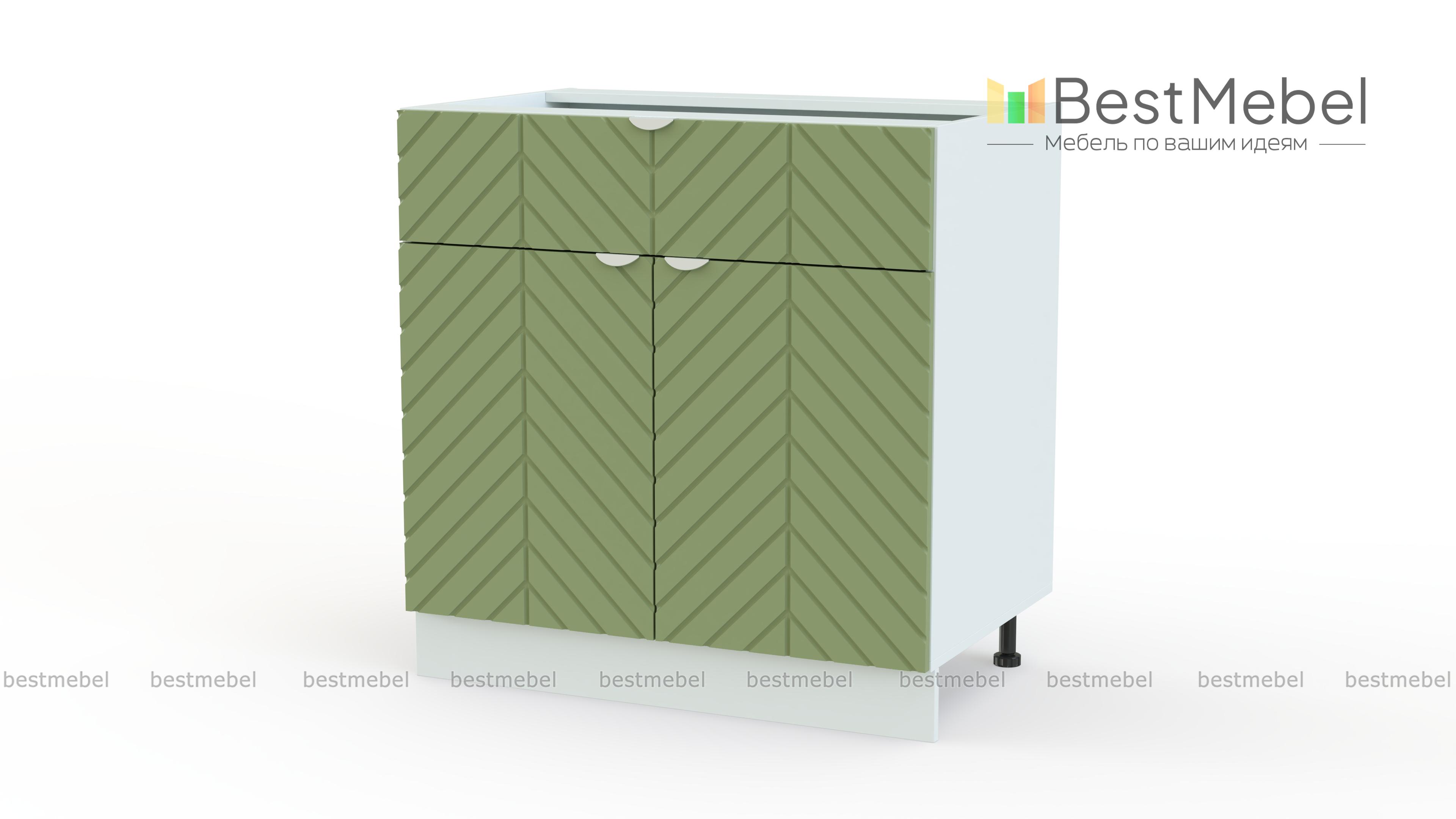 Шкаф нижний с 2-мя дверцами и ящиком Анаис BMS - Фото