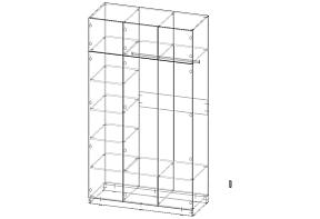 Распашной шкаф Вилета 6  (1400х2500х600)