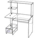 Компьютерный стол Марти глянец 6 BMS