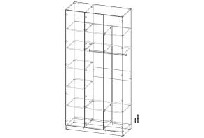Шкаф распашной Фарелл 34  (1200х2500х500)