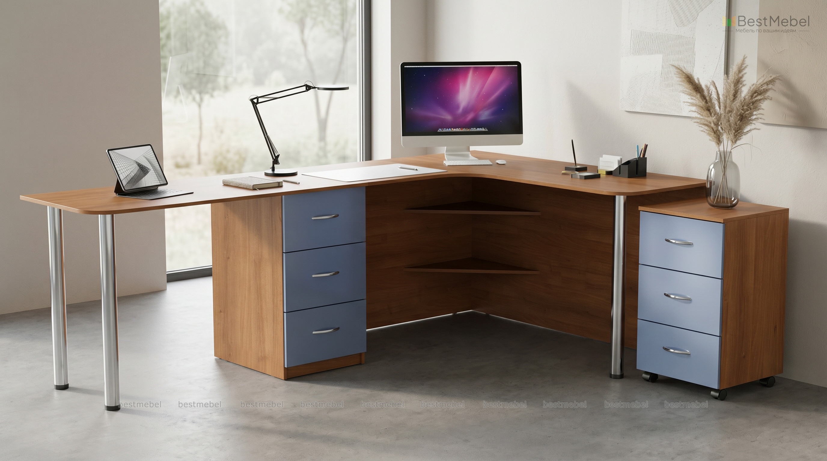 Письменный стол для двоих Виктория 17 BMS